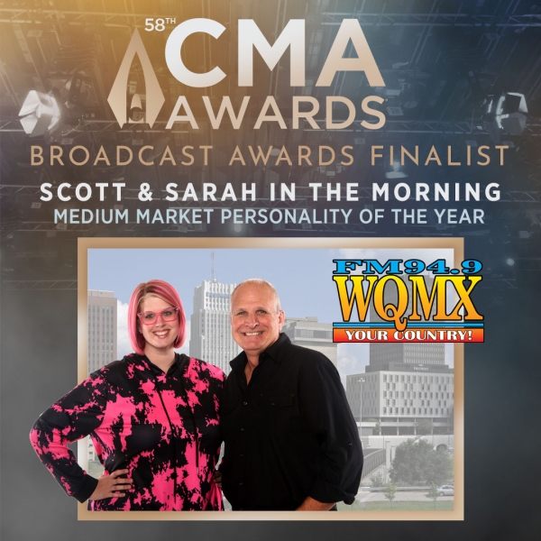 Scott and Sarah in the Morning- CMA Nominated Once Again!